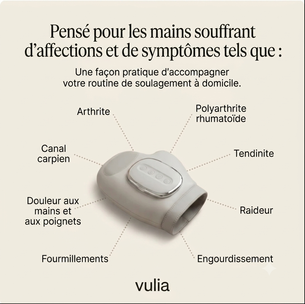 Vulia Relief — Masseur Chauffant 3-en-1
