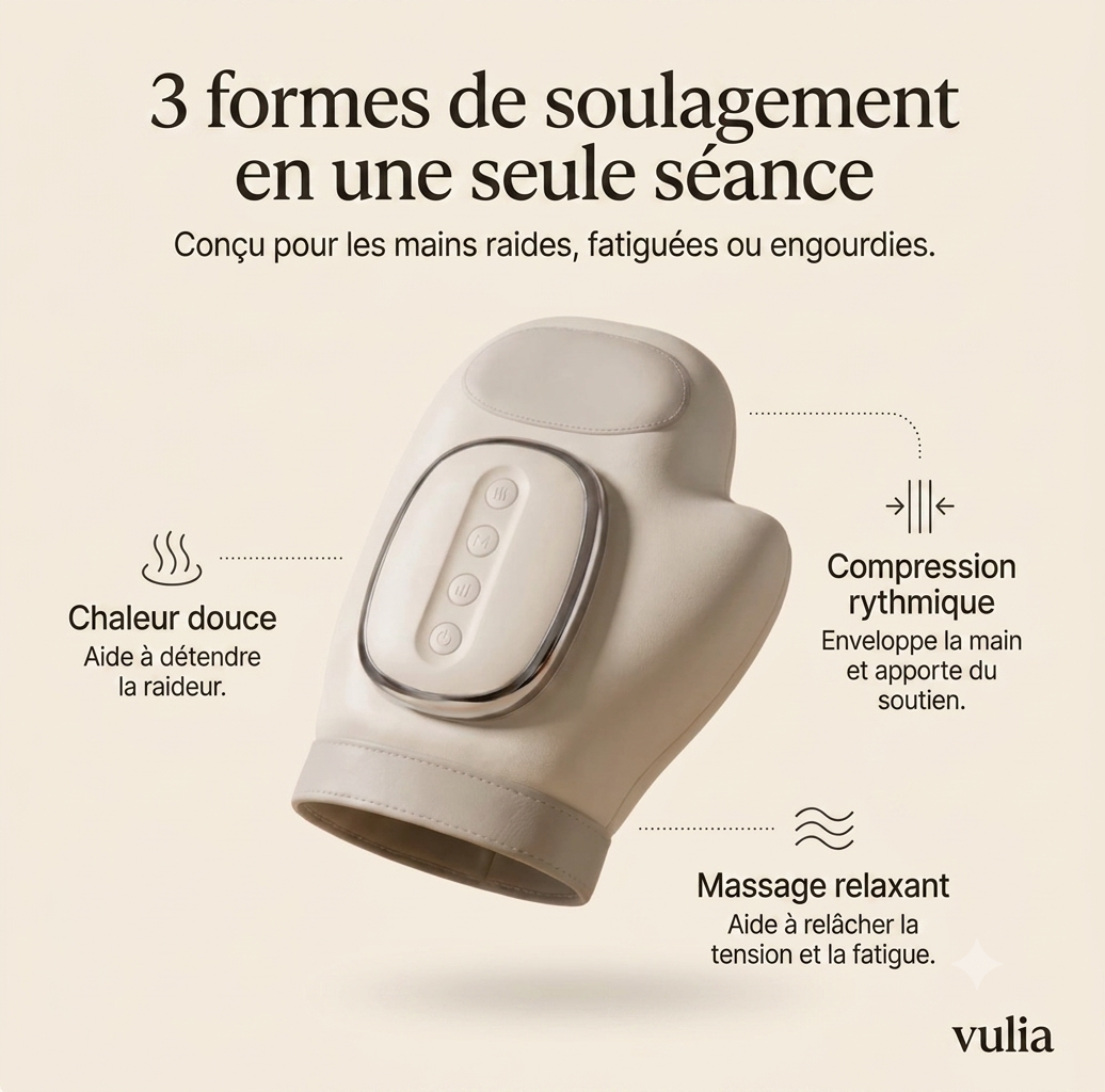 Vulia Relief — Masseur Chauffant 3-en-1